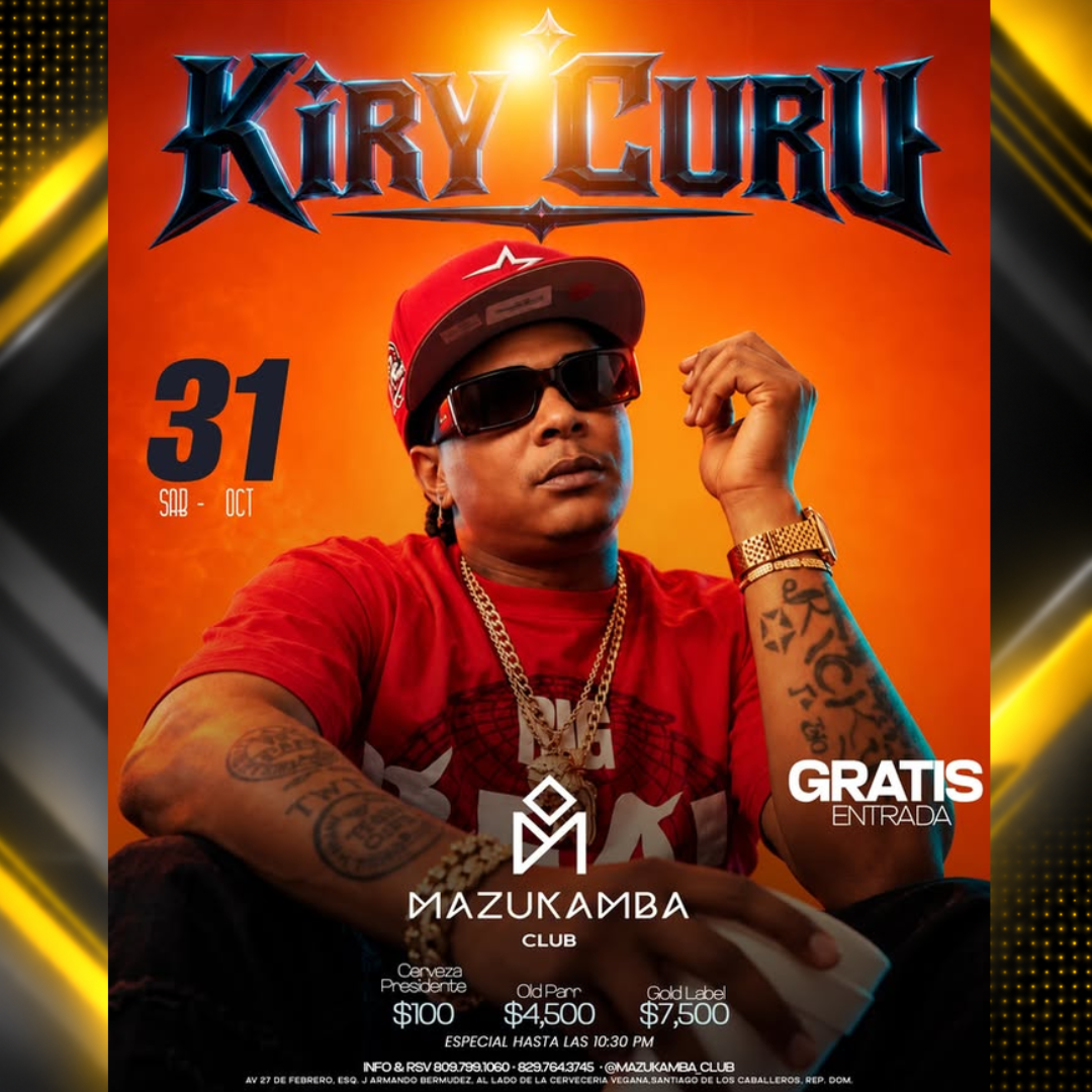 Afiche de Kiry Curu en vivo en Mazukamba Club | 31-10-2026