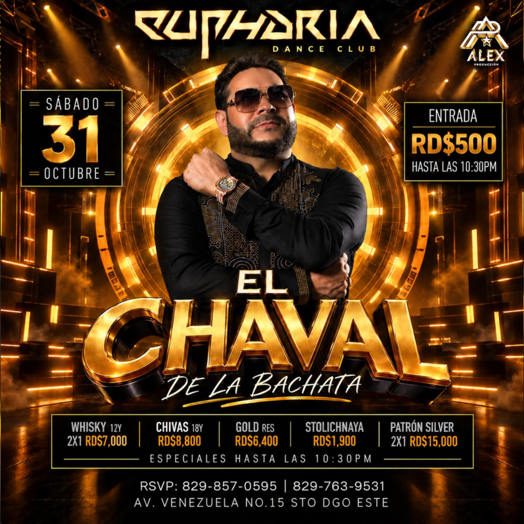 Afiche de El Chaval de la Bachata en Euphoria Dance Club | 31-10-2026